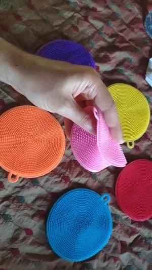 Eponge de lavage En Silicone Pour Vaisselle