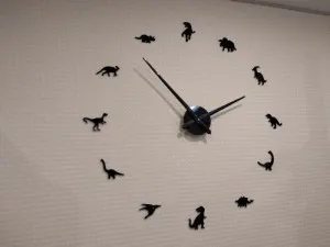 Superbe Horloge Murale Dinosaure Sans Cadre