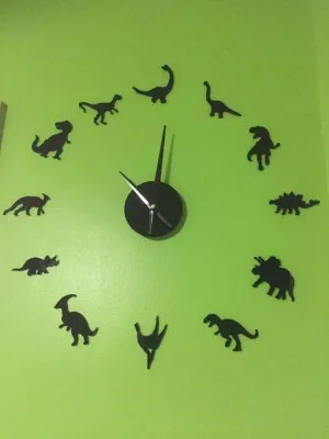 Superbe Horloge Murale Dinosaure Sans Cadre
