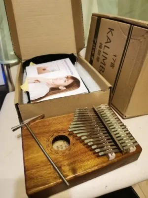 Kalimba 17 touches - Piano à Pouces En Bois d'Acajou