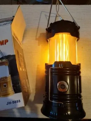 Lanterne De Camping 3-en-1 - Lampe De Poche LED Effet Flamme