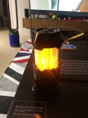 Lanterne De Camping 3-en-1 - Lampe De Poche LED Effet Flamme