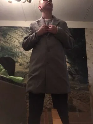 Manteau long pour homme d'affaires