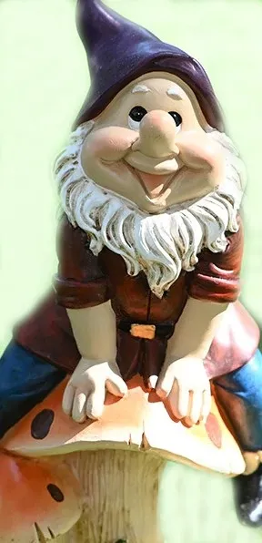 Nain De Jardin Décoratif Souriant
