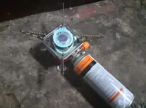 Réchauds de Camping Portable Brûleur à Gaz Pliable Ultra-léger