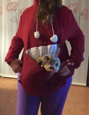 Sweat à capuche poche kangourou pour chien et chat