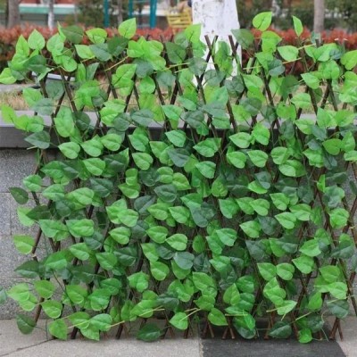 Clôture de Plante de Jardin Artificielle Rétractable