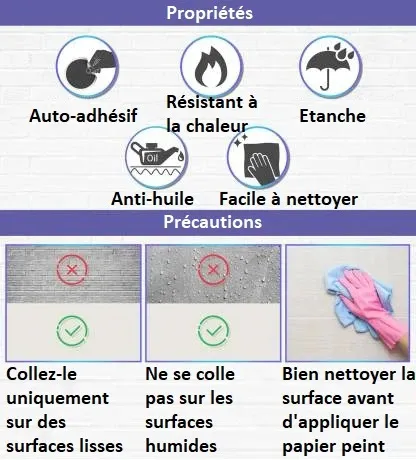 Autocollant Mural Résistant aux taches d