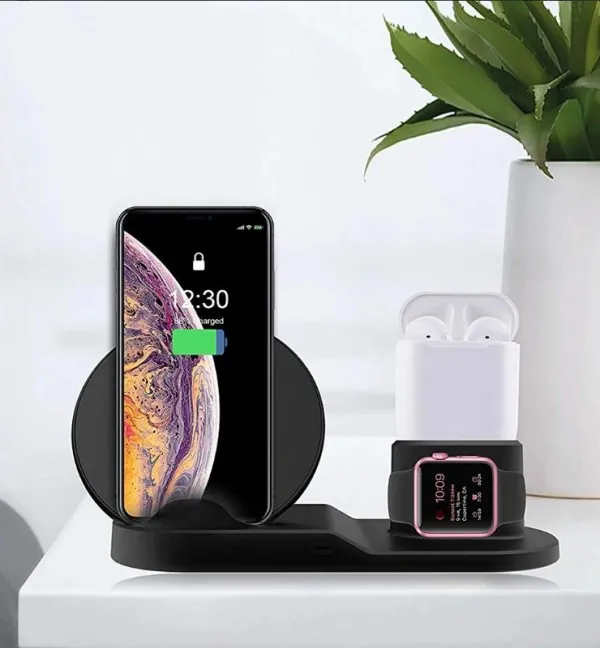 Chargeur sans fil 3 en 1 de Téléphones, Montres et Airpods