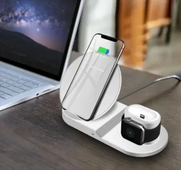 Chargeur sans fil 3 en 1 de Téléphones, Montres et Airpods Chargeur sans fil 3 en 1 de Téléphones, Montres et Airpods