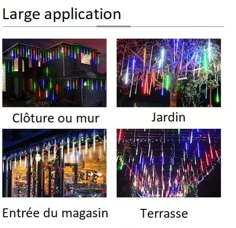 Guirlandes Lumineuses Chute De Neige (lot de 8)