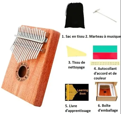 Kalimba 17 touches - Piano à Pouces En Bois d Kalimba 17 touches - Piano à Pouces En Bois d