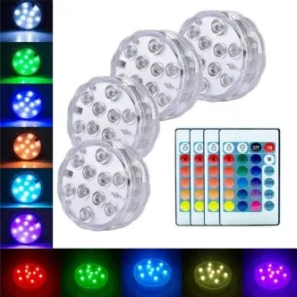 Lampes LED Submersibles (lot de 4)