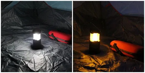 Lanterne De Camping 3-en-1 - Lampe De Poche LED Effet Flamme