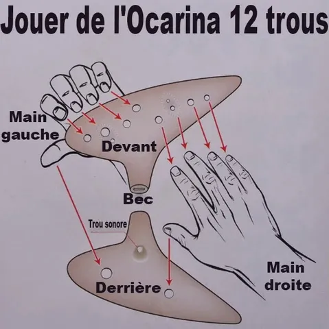 Ocarina Professionnel 12 Trous Alto C