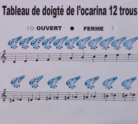 Ocarina Professionnel 12 Trous Alto C