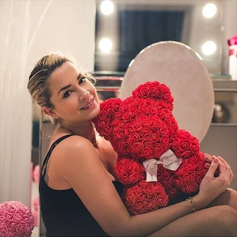 Ours en Peluche en Roses Ours en Peluche en Roses