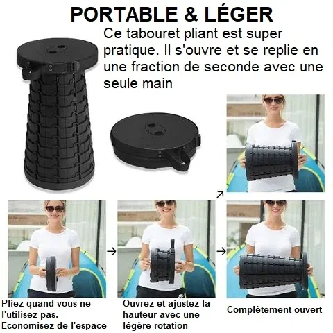 Tabouret Rétractable Ultra Léger